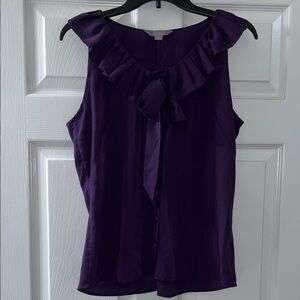 Merona Deep Purple Ruffled Blouse